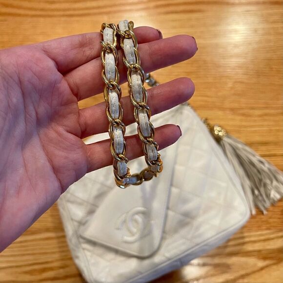 Chanel White Ivory Camera Bag Crossbody - Picture 10 of 13